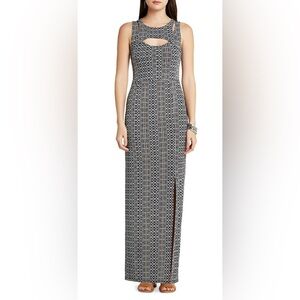 BCBGeneration Black and White Geometric Maxi Skirt